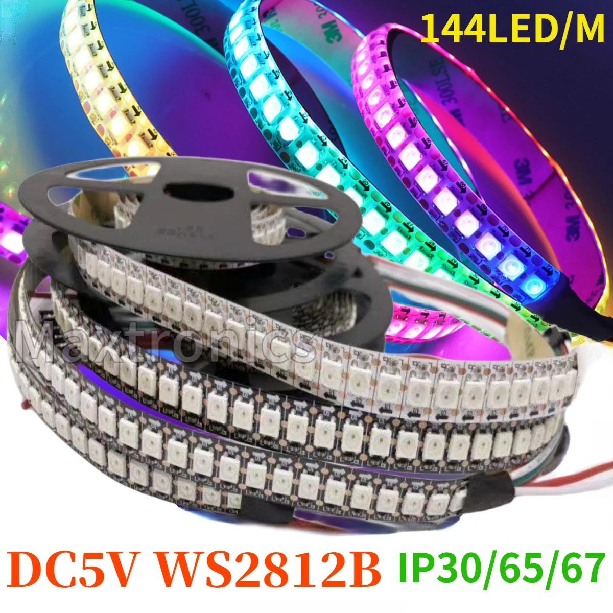 LED Ʈ, Ʈ RGB, , ȭƮ, PCB, IP30, 65/67, WS2812 IC LED, ȼ Ʈ, Ƽ,  , 1-2 跮, 144 LED/M, WS2812B, DC5V
